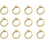 Solid Brass Drawer Pulls Brushed Gold 12 pcs 1