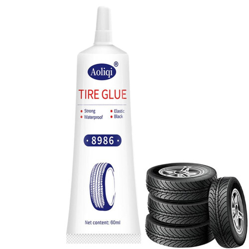 Däckreparationslim Svart gummi Slitstarkt 60ml 2