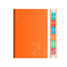 Composition Notebook Weekly Planner Notebook Hardcover Calendar Planner with Monthly Tab 80gsm Thick Paper Daily Planner, Orange