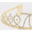 Bursdagskrone med strass i legering, 1 stk. 8