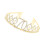 Gyllen legering rhinestone tallkrone 2