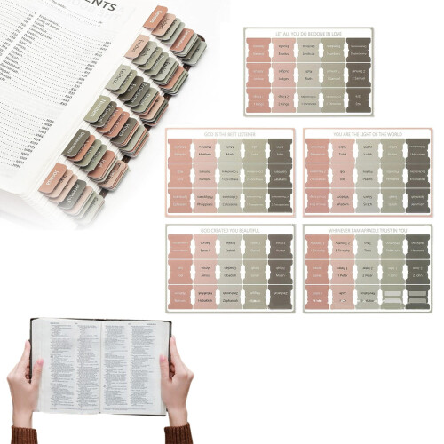 Laminated Tabs, Study Index Tabs for Book Organization, Themed Tabs for Note Taking and Reference 1