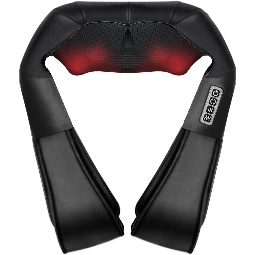 Shiatsu back and neck massager with heat 3D kneading