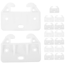 OUNONA 15Pcs White Plastic Drawer Stops Large Size Durable Drawer Guides for Cabinets
