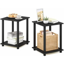 Simplistic Side Table Set of 2, 2-Tier, for Living Room and
