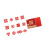 Feuilles de papier découpées en papier rouge,-Version améliorée 1
