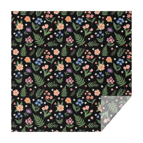 Vierkant tafelkleed met bloemenprint, polyester, 52x52 inch