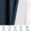 Blackout Linen Curtains with White Thermal Liner Navy 2 4