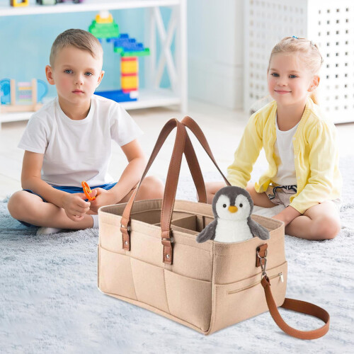 Baby Diaper Caddy – Μεγάλος φορητός κάδος αποθήκευσης βρεφικού δωματίου για μαντηλάκια, 2
