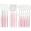 Ensemble de 24 couverts en acier inoxydable avec manches roses 1