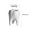 Ceramic Tooth Shape Planter Holder Storage Bucket-Black 4