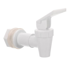Water Spigot Tap – Plastic, 18mm Thread, White