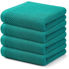 Torchons de cuisine gaufrés 100 % coton (lot de 12)