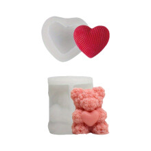 Bear Silicone Mould Valentine's Day Candle Molds Plasters Molds