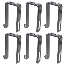 Rustproof Adjustable Clamp Hook Pack of 6 Easy Installation for