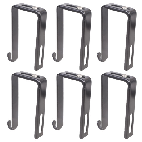 Rustproof Adjustable Clamp Hook Pack of 6 Easy Installation for
