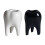 Ceramic Tooth Shape Planter Holder Storage Bucket-Black 2