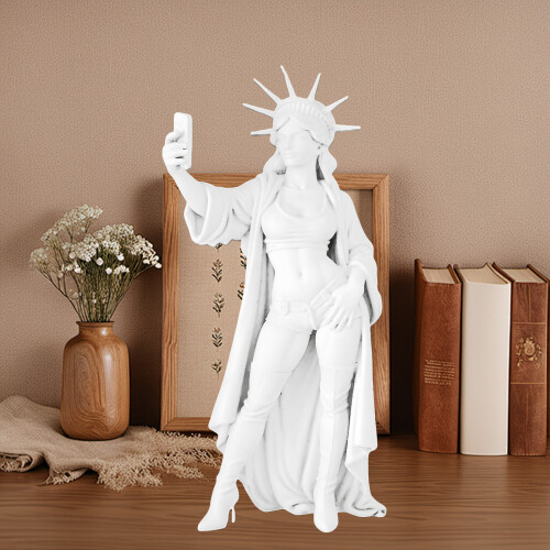 Statue des libertés, Figurine de Selfie, cadeau-8cm Vert 2