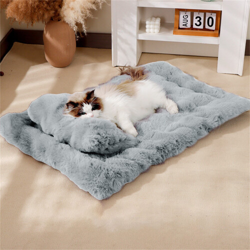 Pet Pad   Soft Surface Thermal Insulation-L Orange  And  Pillow 1