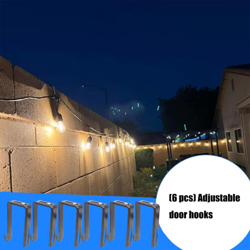 Rustproof Adjustable Clamp Hook Pack of 6 Easy Installation for 1