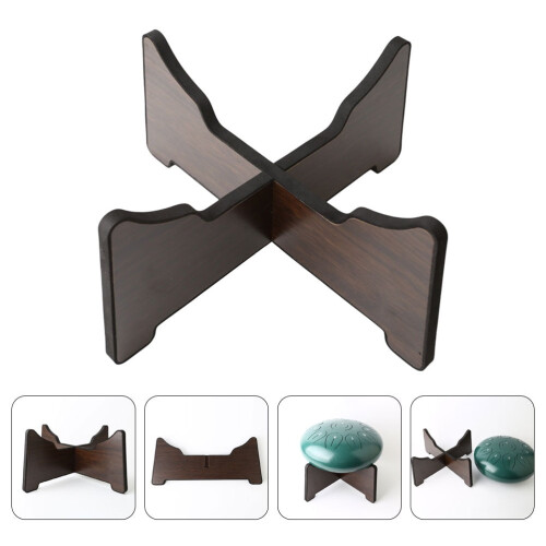 Suporte portátil e removível GOOHOCHY para tambor de língua, em plástico marrom, 7,5 polegadas.
