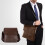 Τσάντες Crossbody για άνδρες, μαλακή δερμάτινη τσάντα Messenger μόδας casual τσάντα ώμου, 3