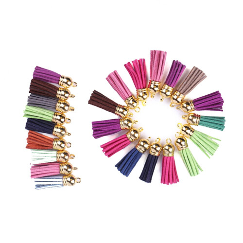 Strapaí tassel suede OUNONA, seodra, 100 píosa