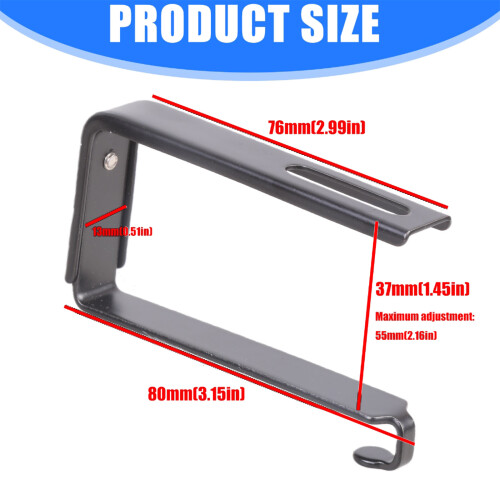 Rustproof Adjustable Clamp Hook Pack of 6 Easy Installation for 2