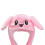 LED Plush Hat with Removable Ears Cute Claws Airbag Cap Accessory 3
