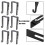 Rustproof Adjustable Clamp Hook Pack of 6 Easy Installation for 6