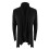 Damen-Strickjacke, langärmelig, einfarbig, locker geschnitten, schwarz 4