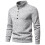 Winterlicher Baumwoll-Rollkragenpullover für Herren, 2025, lässiger, einfarbiger Langarm-Pullover, grau 2