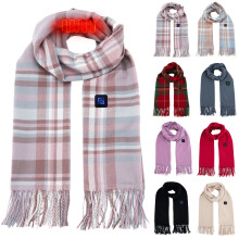 USB Heated Scarf For Men Women Electric Soft Winter Neck Warmer