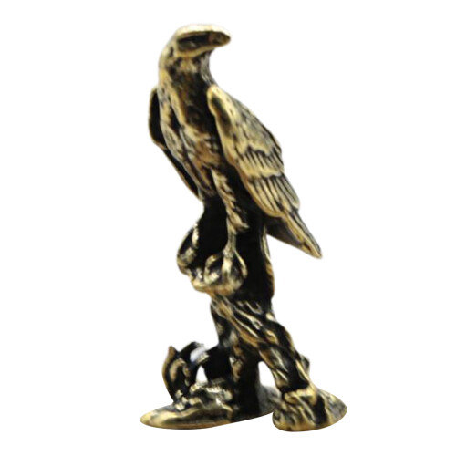 Håndlavet kobberørnefigur 3,8x1,7 cm