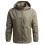 Ανδρικό Parka Loose Tactical Zip Up Αδιάβροχο Παλτό Αντιανεμικό Πεζοπορίας με Κουκούλα 1