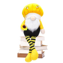 Poupée mignonne, ornement décoratif, longues jambes, thème tournesol, décoration de fête pour la maison, fibre de polyester