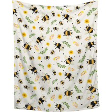 Couverture Abeille – Couverture Florale Tournesol pour Bébé/Nouveau-né, 76 x 102 cm, Peluche Ultra Douce, Couverture Confortable pour Chambre