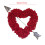 Valentine's Heart Wreath Red 40cm 3