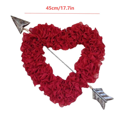 Valentine's Heart Wreath Red 40cm 2