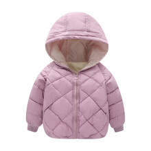 Manteau d'hiver chaud et uni pour bébés et jeunes enfants (garçons et filles) avec capuche et rembourrage, idéal pour les 2-3 ans.