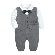 Baumwoll-Strampler-Set für Jungen mit langen Ärmeln – Größen 3–6 Monate & 6–9 Monate, mit Schleife, Herbst-Design; geeignet für
