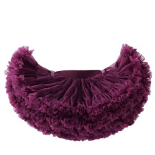 Abito corto da bambina alla moda, gonna da fata, gonna corta in morbido filato da principessa per bambini, gonna a rete vaporosa, rossa