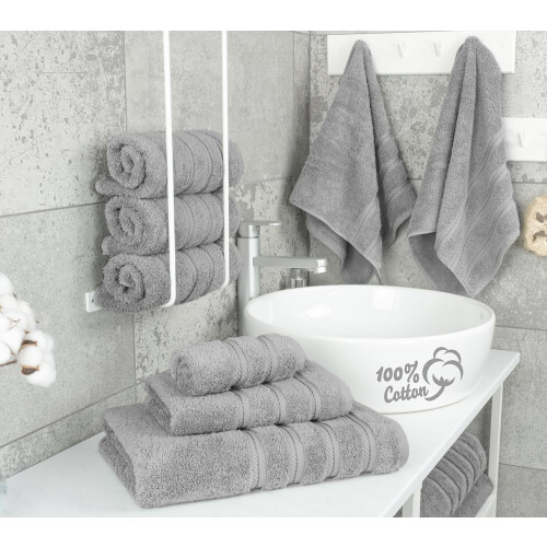Ensemble de 6 serviettes en coton turc 600 g/m² 1