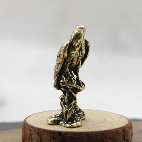 Håndlavet kobberørnefigur 3,8x1,7 cm 2