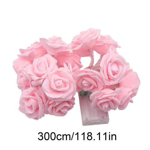 LED pink rose string lights indoor wedding bedroom 33 ft 2