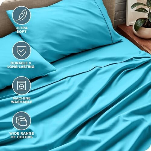 Ensemble de draps Queen en microfibre ultra-douce 4 pièces 2