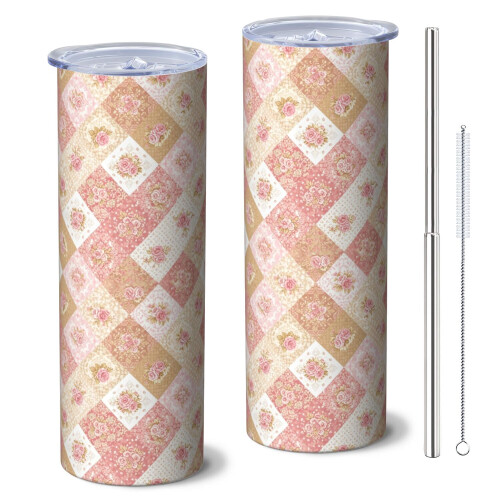 Gobelet isotherme fin de 590 ml avec couvercle et paille