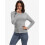 Damen-Pullover, langärmelig, Rundhalsausschnitt, gerippt, schmal geschnitten, lässig 4