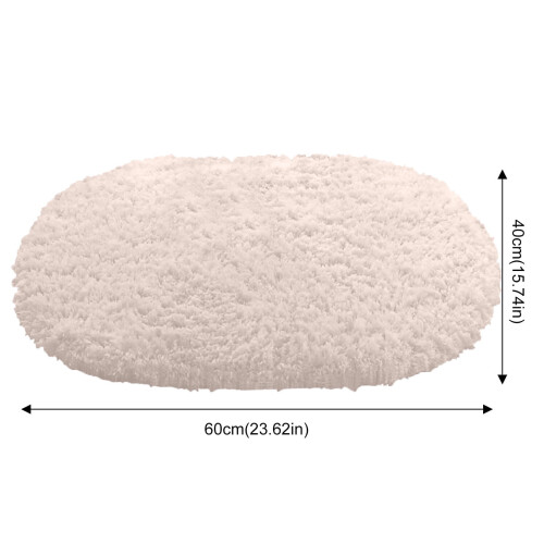 Tapete de banho de chenille grosso, macio e absorvente, microfibra de secagem rápida com base de borracha, lavável, 61 x 43 cm (24 x 17 polegadas), 1