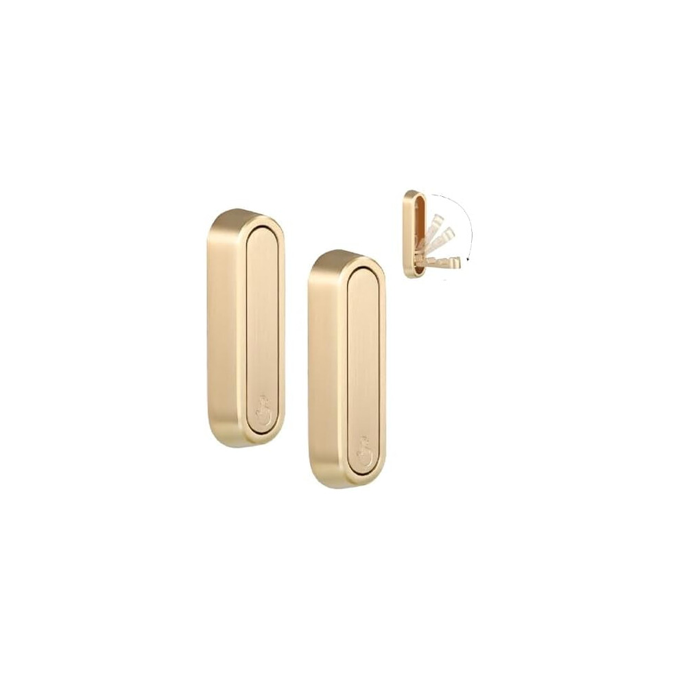 2Pcs Folding Gold Coat Hooks, Heavy Duty Wall-Mounted Towel & Robe Hooks Â Compatible With Standard Walls 9180479591801